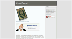 Desktop Screenshot of ahmeddeedat.net